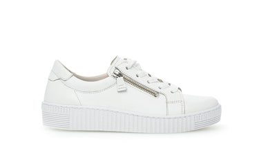 Baskets blanches en cuir lisse