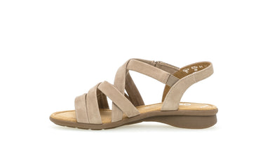 Sandales beiges en cuir nubuck