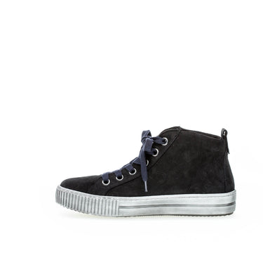 Baskets montantes bleues en nubuck