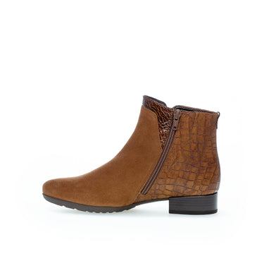 Bottines cognac en suède