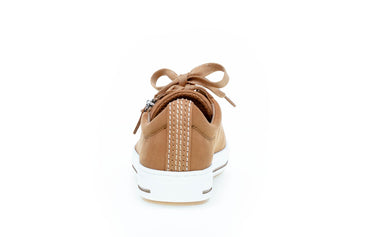 Sneakers cognac en cuir