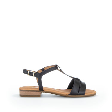 Sandales noires en cuir