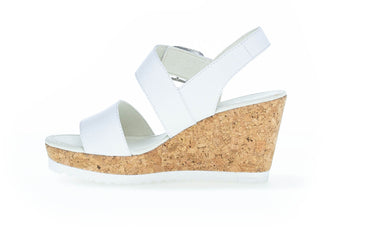 Sandales blanches en cuir