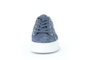 Baskets bleues en cuir