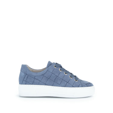 Baskets bleues en cuir