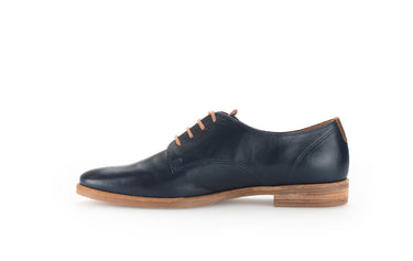 Derbies bleus en cuir