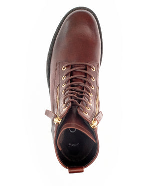 Bottines cognac en cuir