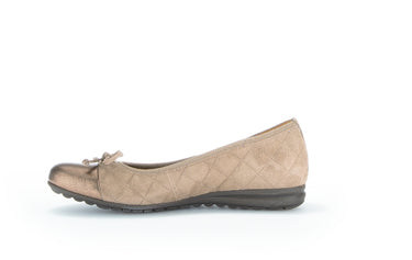 Ballerines beiges en cuir