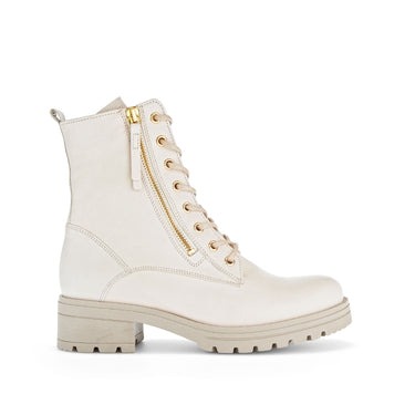 Bottines blanches en cuir