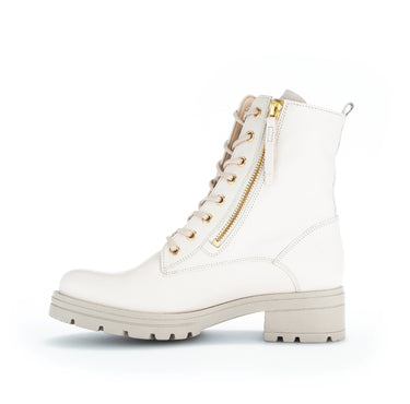 Bottines blanches en cuir