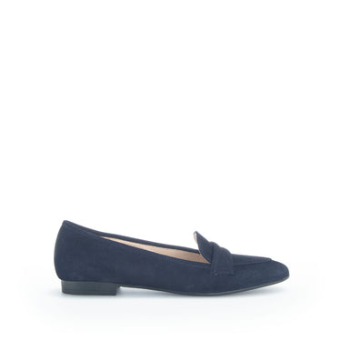 Escarpins bleus en cuir