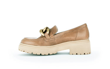 Mocassins cognac en cuir