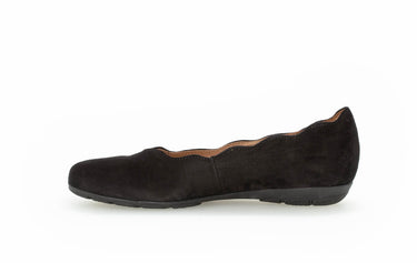 Ballerines noires en cuir