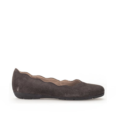 Ballerines grises en cuir