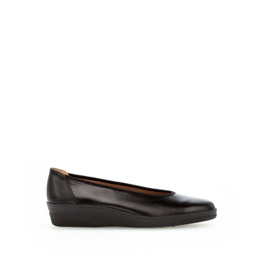 Ballerines noires en cuir lisse