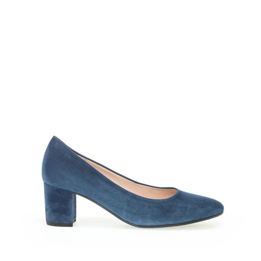 Escarpins bleus en cuir