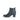 Bottines noires en cuir lisse