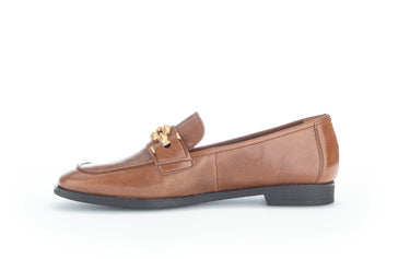 Mocassins cognac en cuir