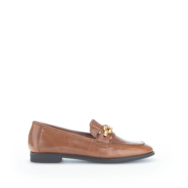 Mocassins cognac en cuir