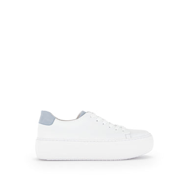 Sneakers blanches en cuir lisse