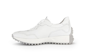 Sneakers blanches en cuir lisse