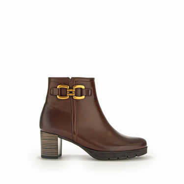 Bottines cognac en cuir lisse