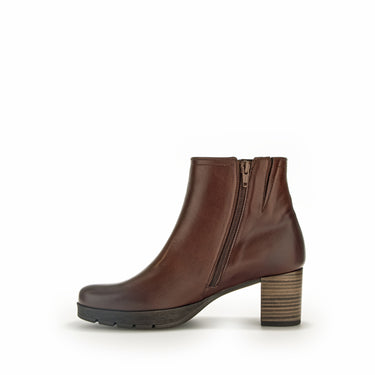 Bottines cognac en cuir lisse