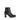 Bottines noires en cuir lisse