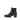 Bottines noires en cuir lisse