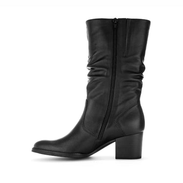 Bottines Mid noires en cuir lisse