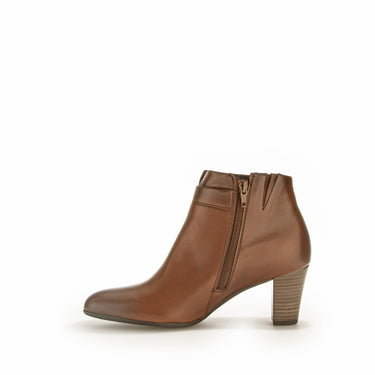 Bottines cognac en cuir lisse