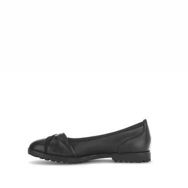 Ballerines noires en cuir lisse