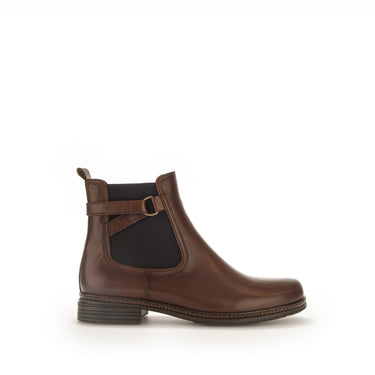 Bottines cognac en cuir lisse