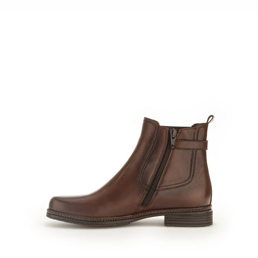 Bottines cognac en cuir lisse