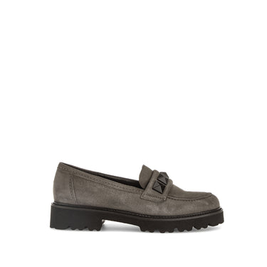 Mocassins gris en velours