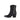 Bottines mid noires en cuir lisse