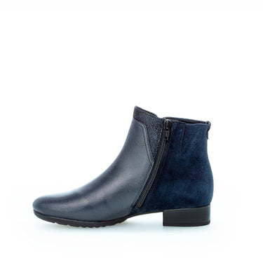 Bottines marine en cuir