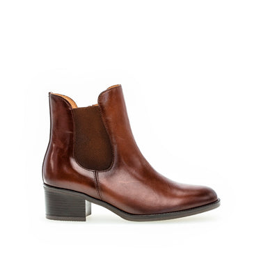 Bottines marron en cuir lisse