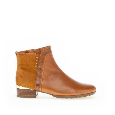 Bottines cognac en cuir