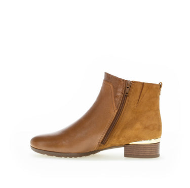 Bottines cognac en cuir